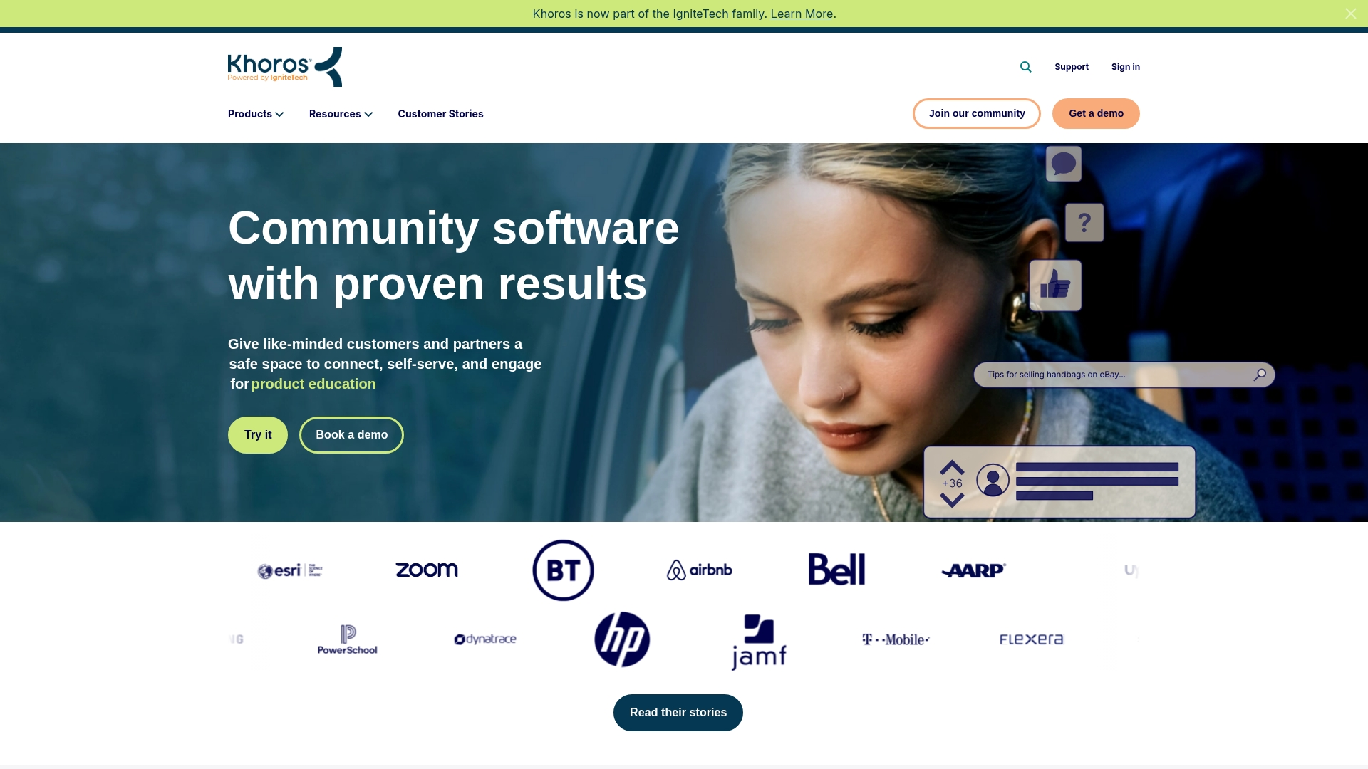 KHOROS COMMUNITY MANAGEMENT PLATFORM INTERFACE