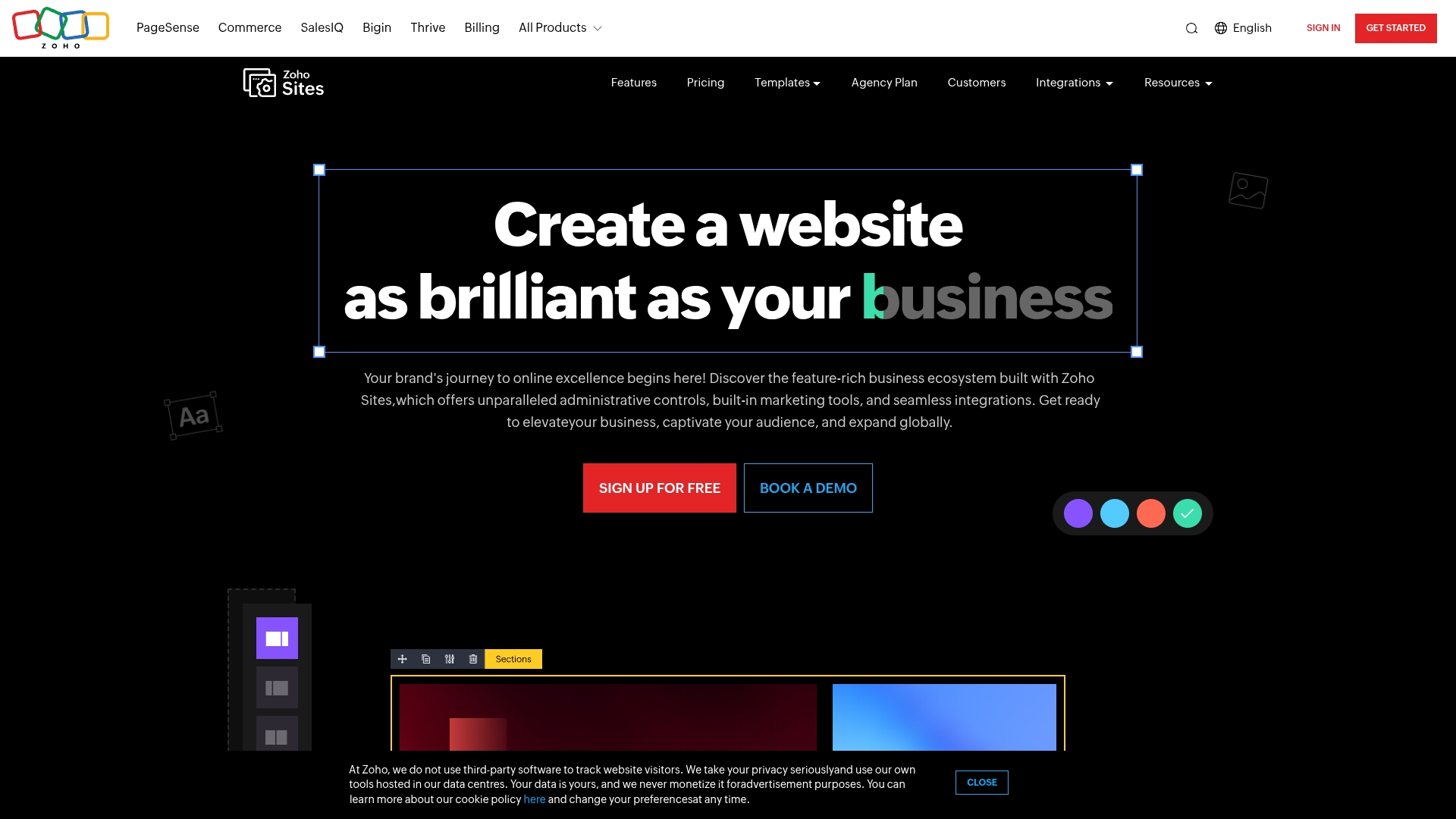 Zoho CRM screenshot