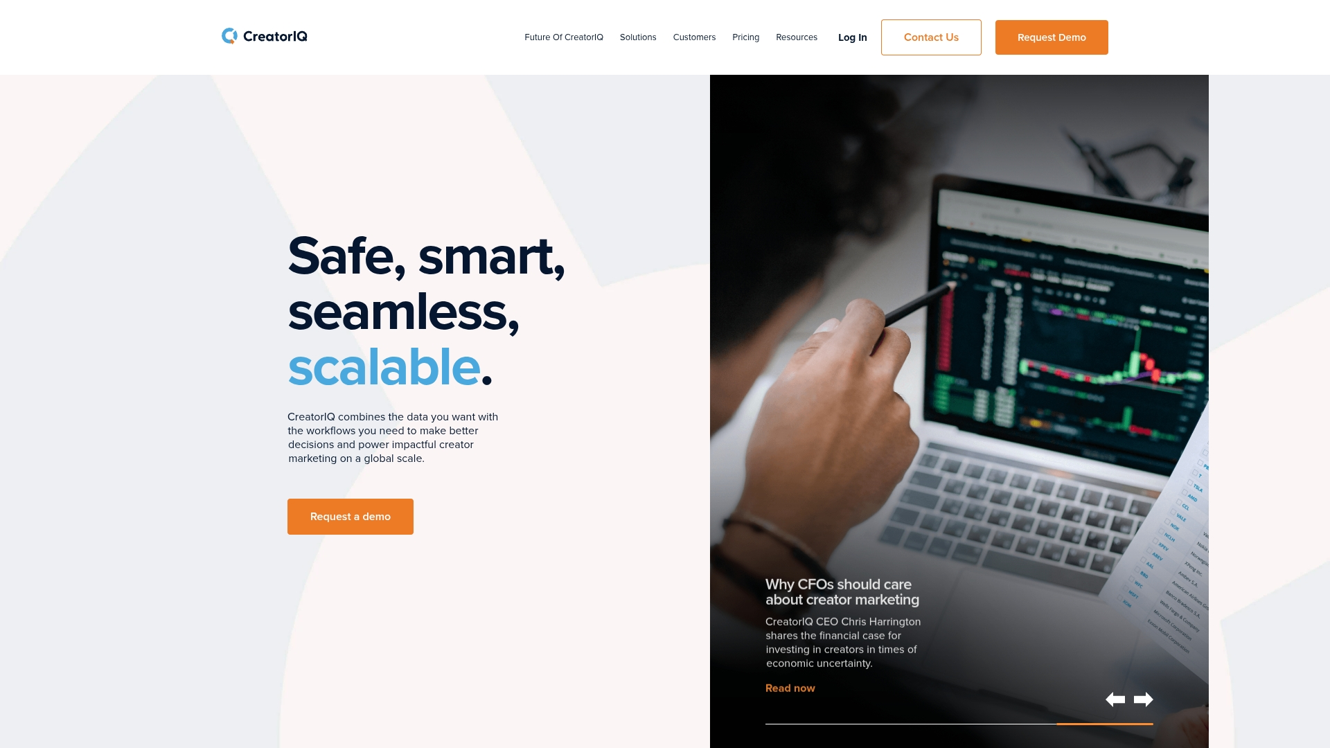 CreatorIQ platform dashboard showing campaign management