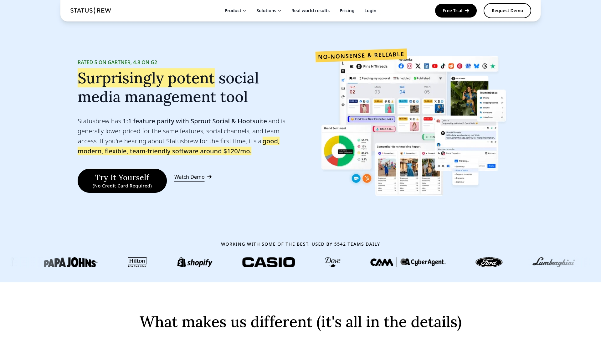 Statusbrew Enterprise governance dashboard
