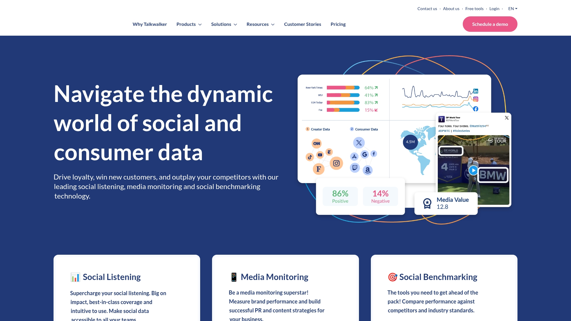 Talkwalker's homepage