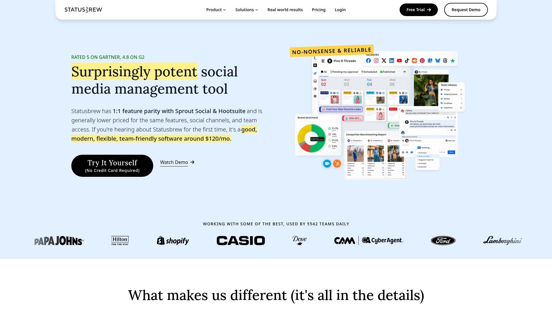Statusbrew ad comment moderation dashboard