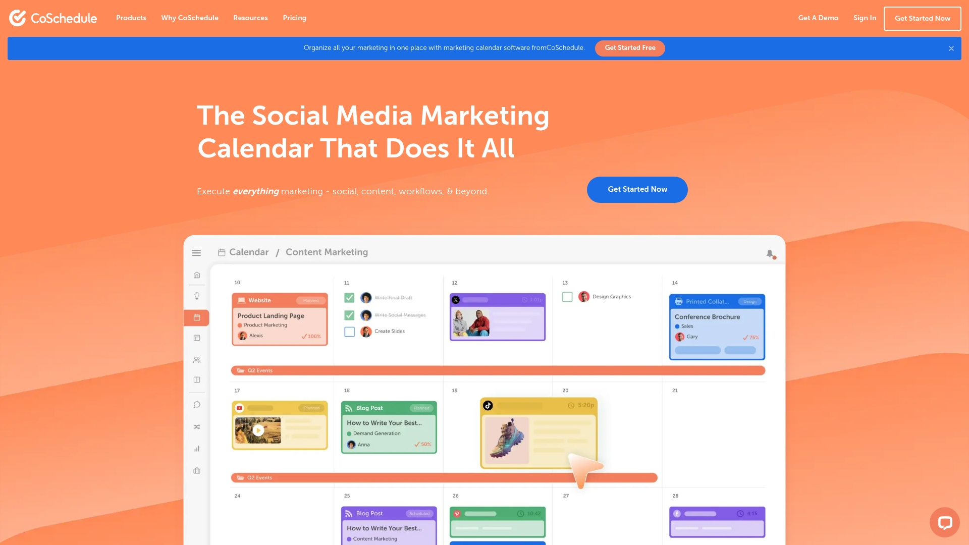 CoSchedule unified marketing calendar