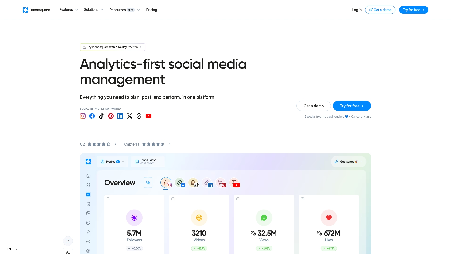 Iconosquare Advanced analytics dashboard