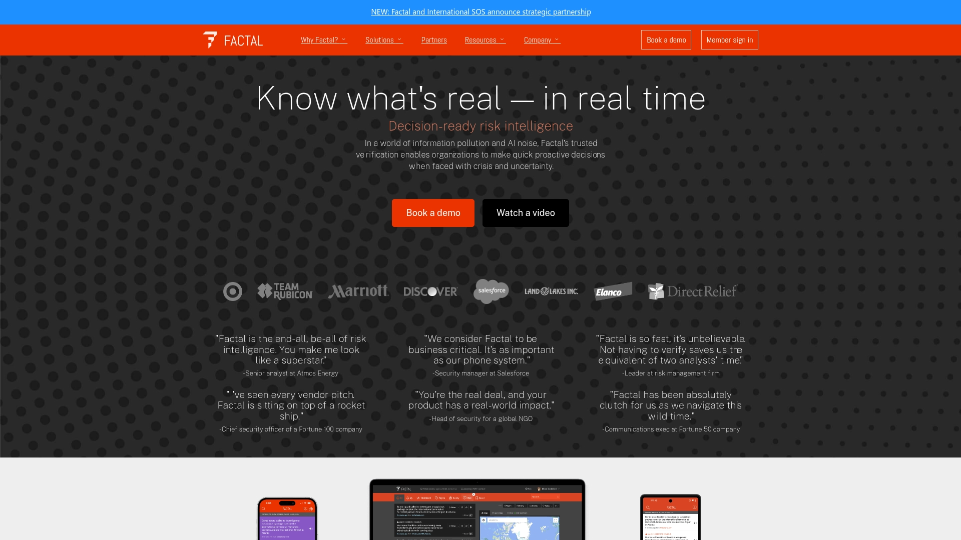 Factal Real-time incident map