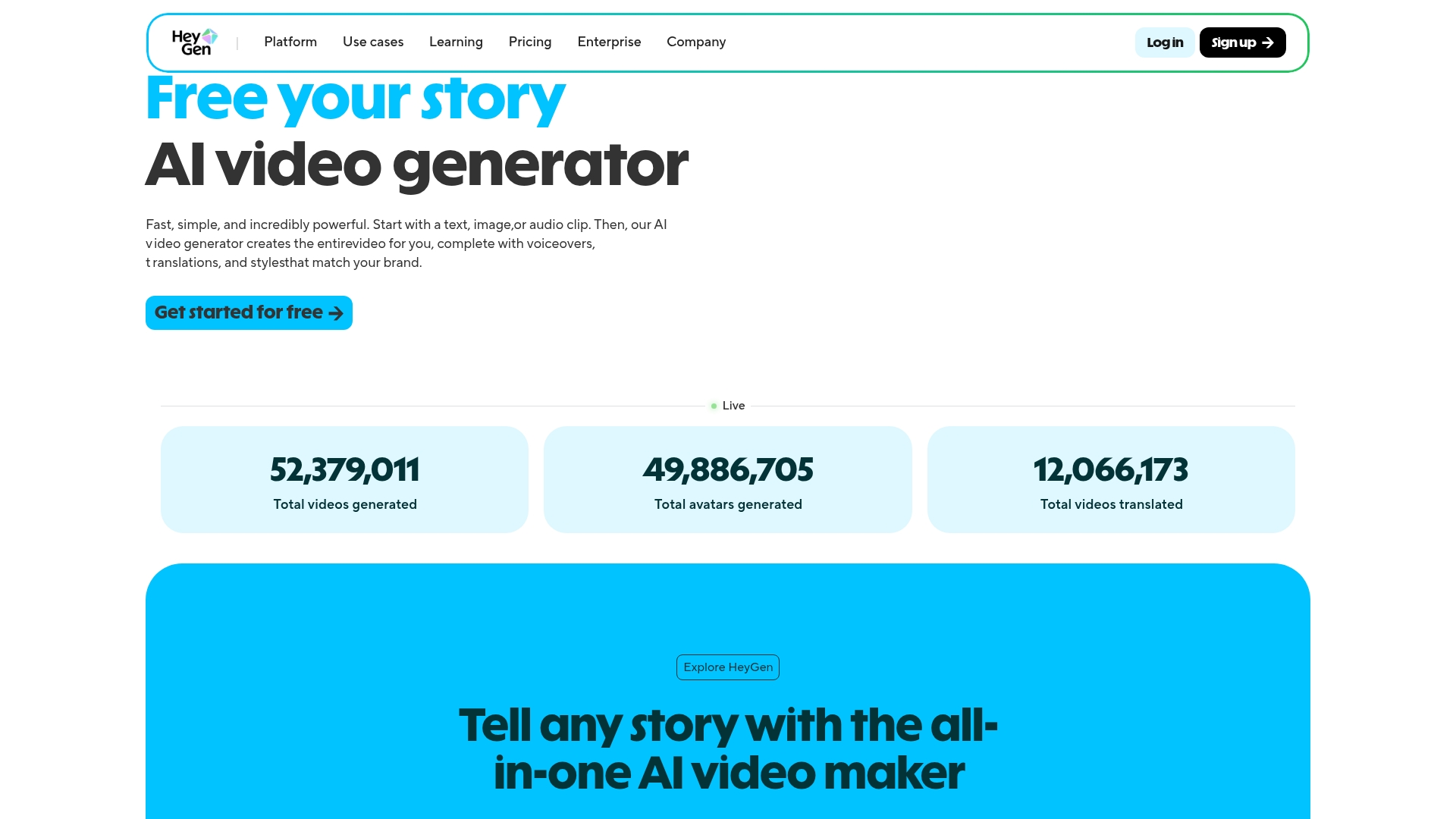 HeyGen AI avatar video generator