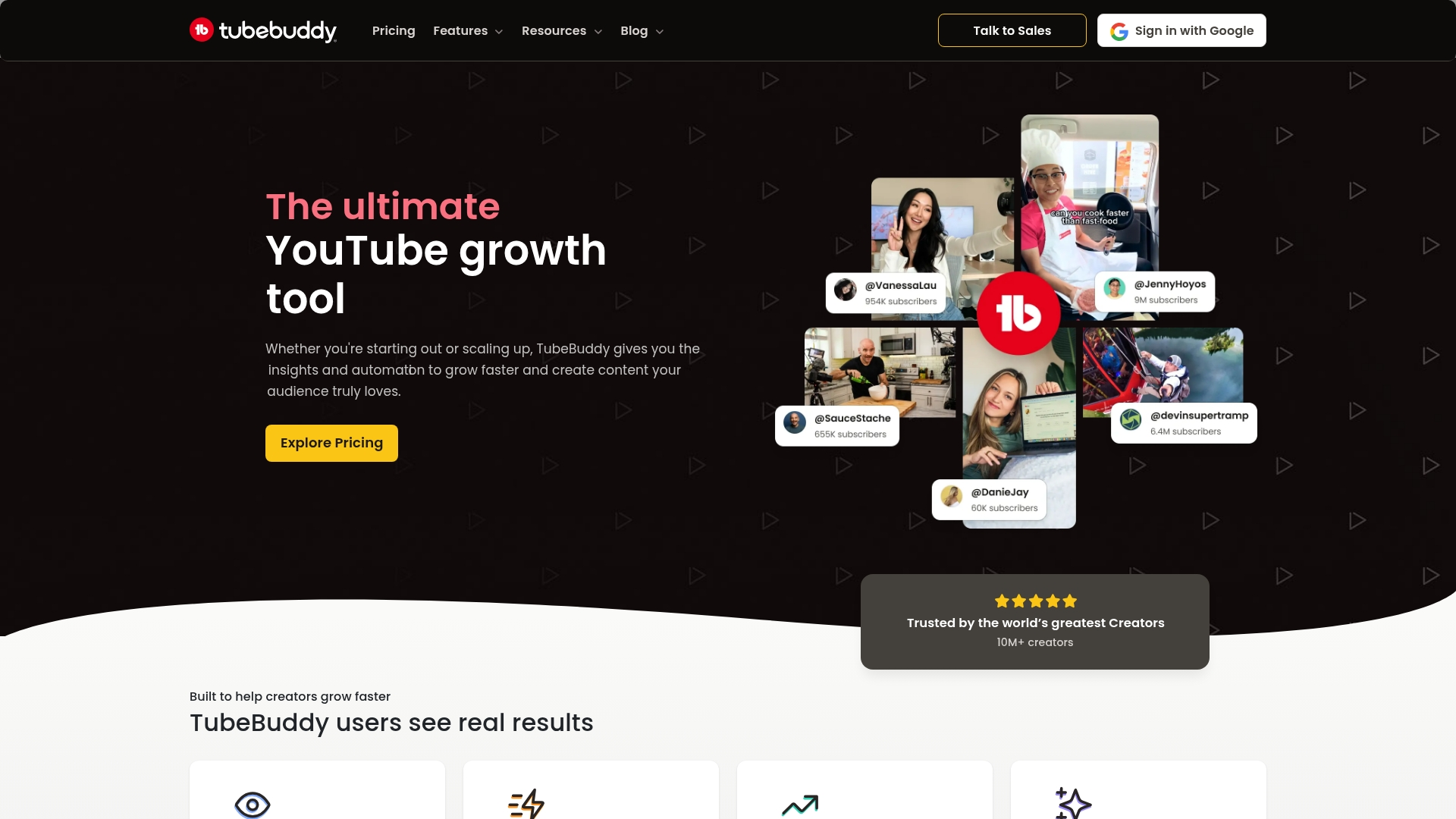 TubeBuddy A/B testing dashboard