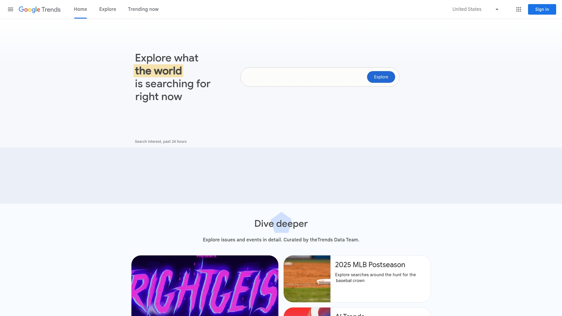 Google Trends YouTube Search filter results