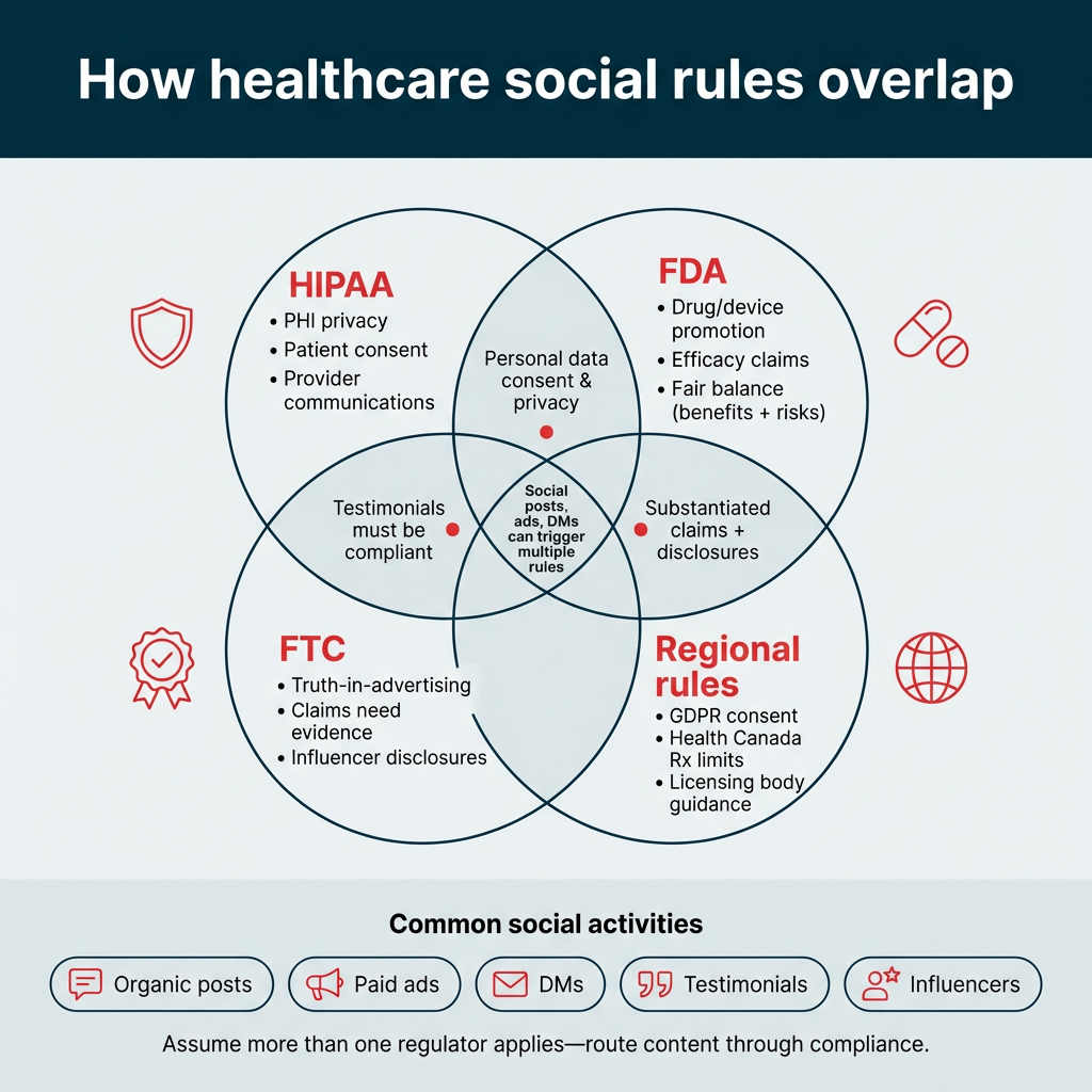 How healthcare social rules overlap