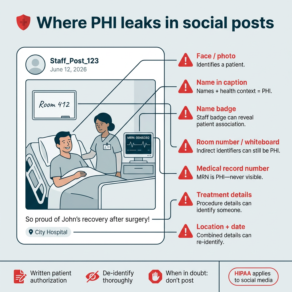 Where PHI leaks in social posts