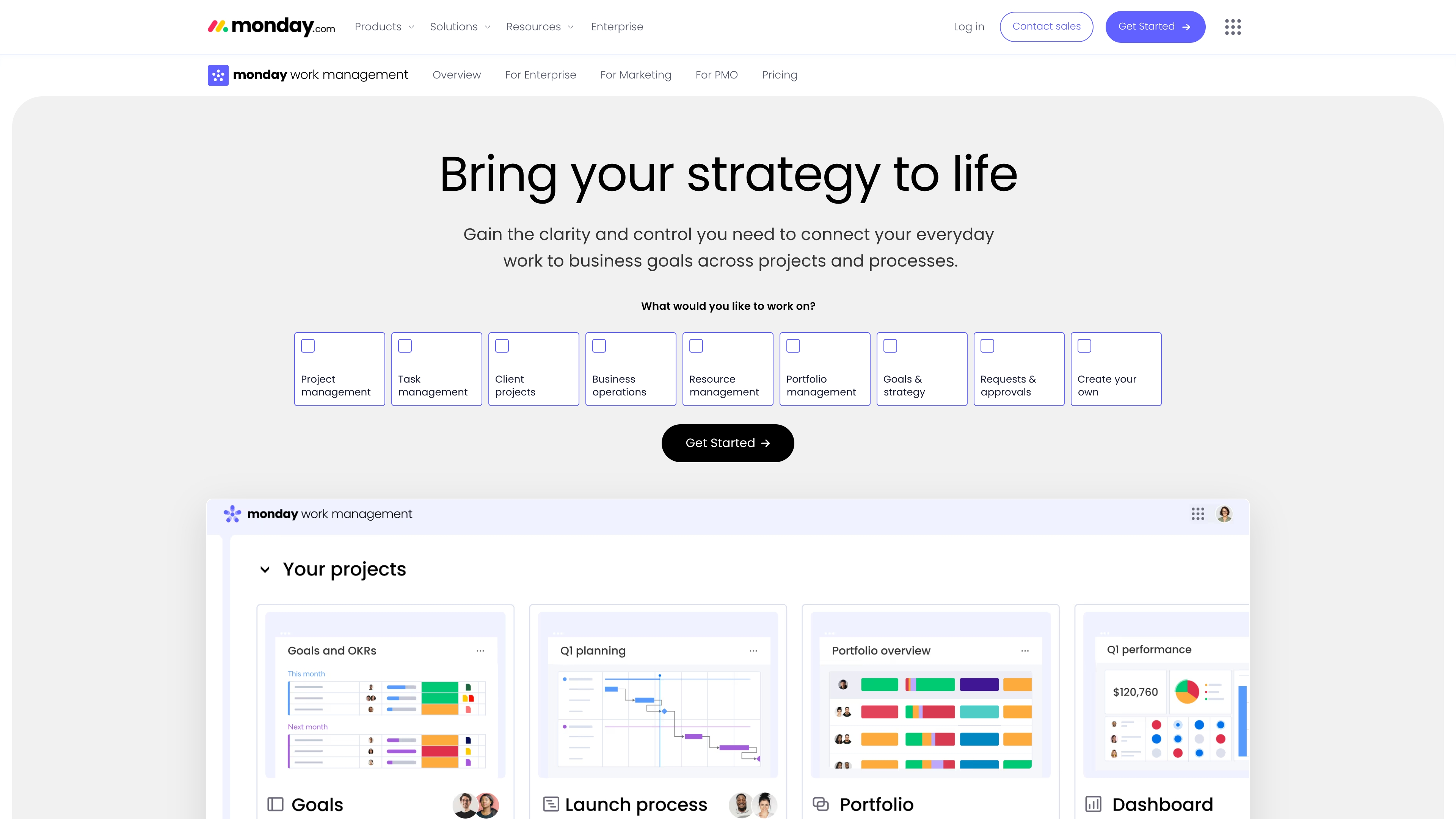 Screenshot of monday work management