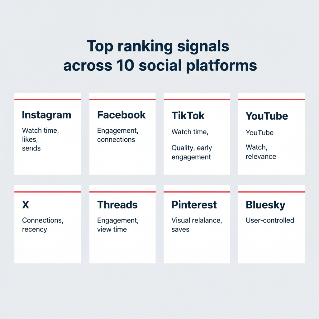 Social media algorithms in 2026: How 10 networks rank content
