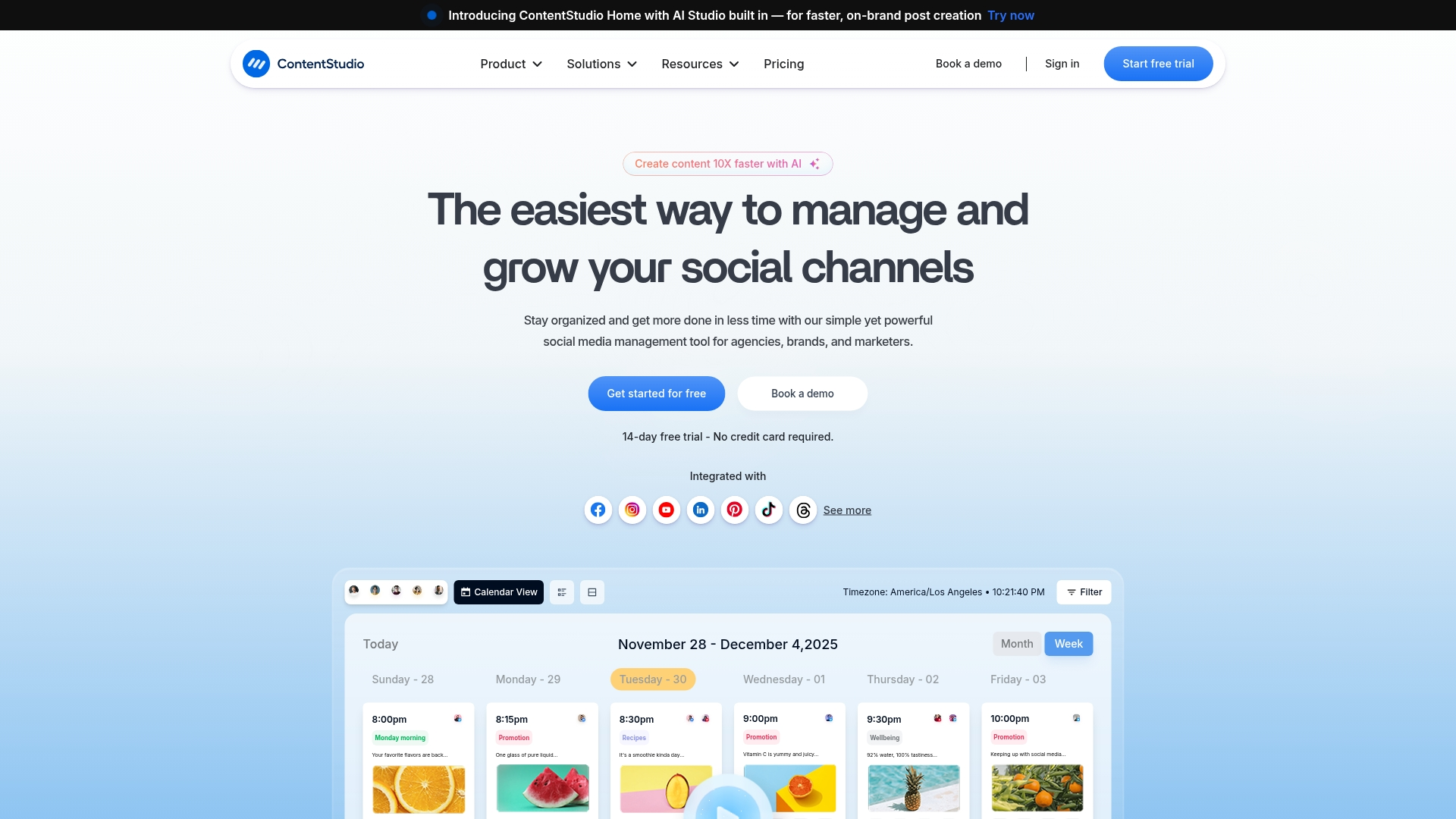 ContentStudio Trending Content Hub