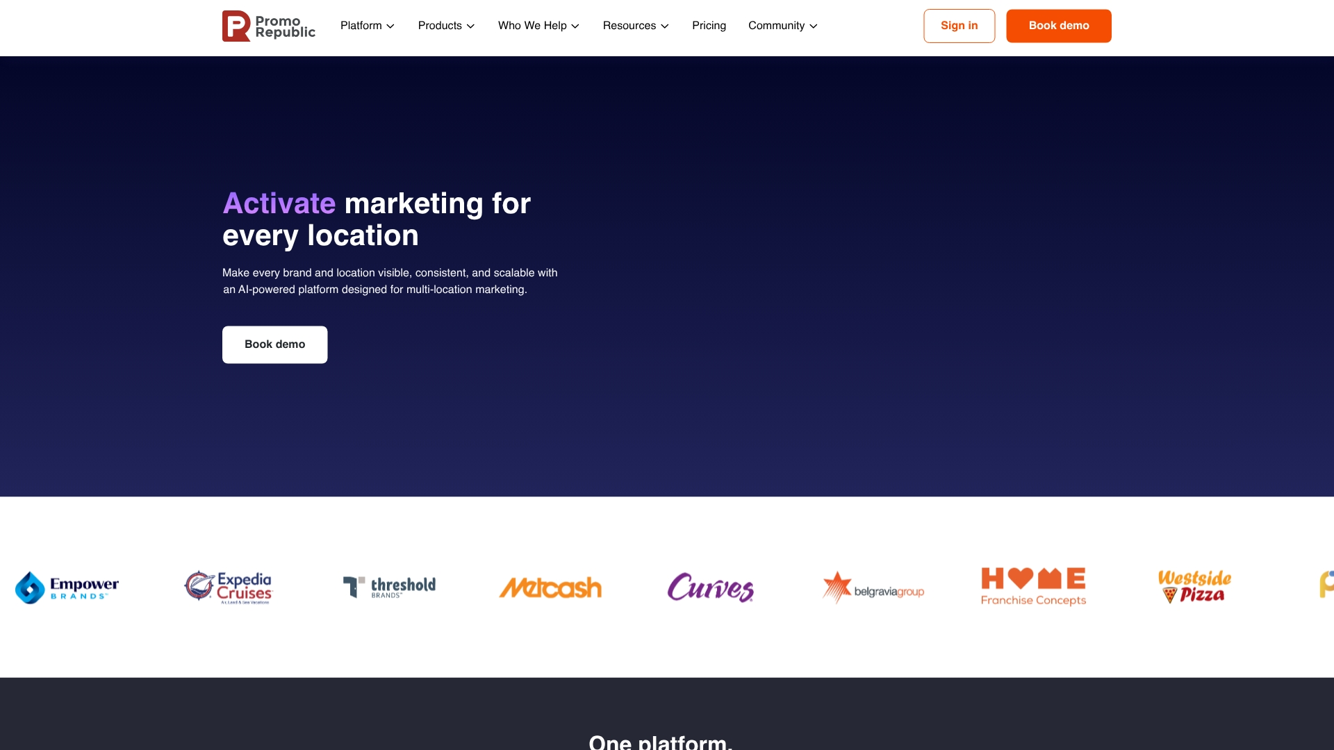 PromoRepublic Multi-location review monitoring dashboard