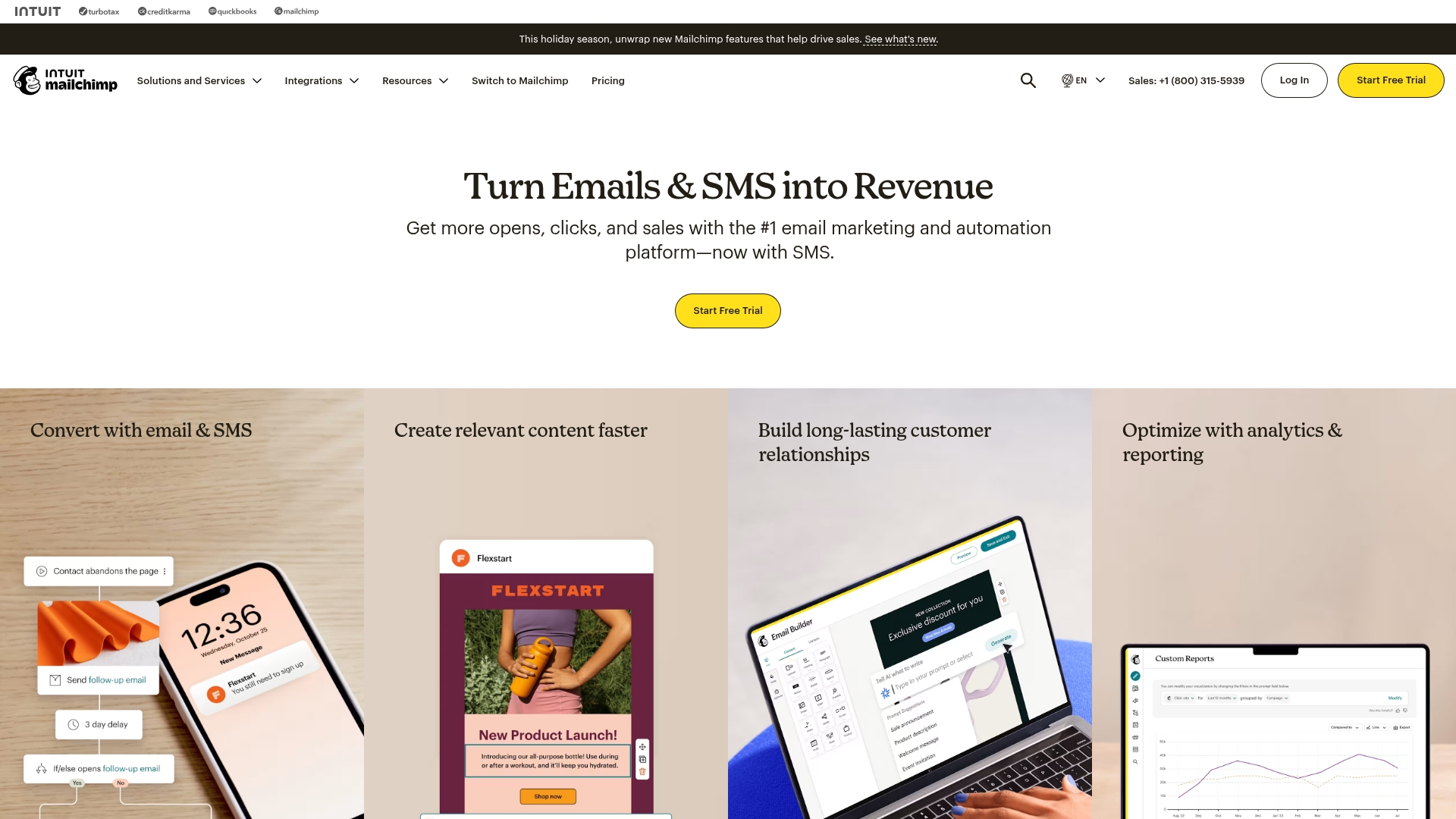 Screenshot of Mailchimp