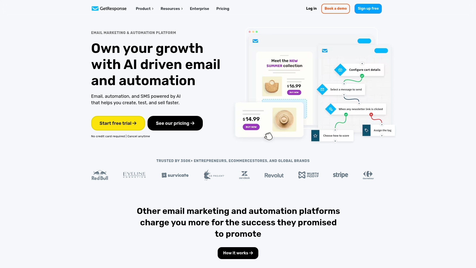 Screenshot of GetResponse