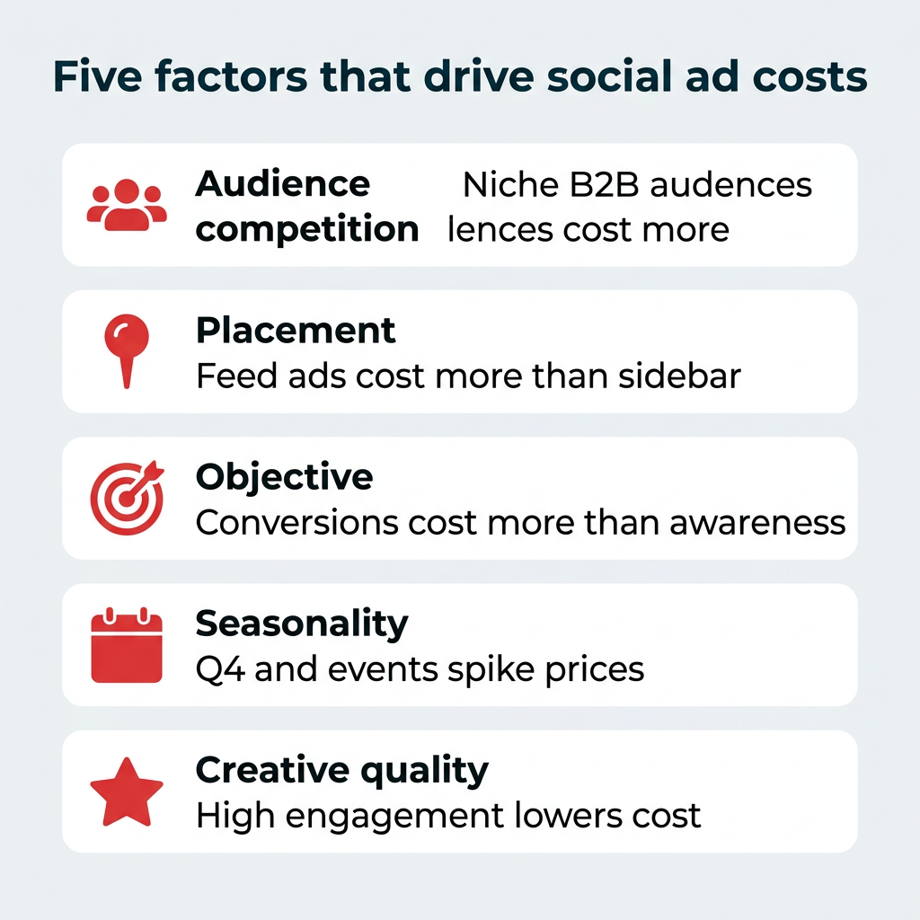 Five factors that drive social ad costs