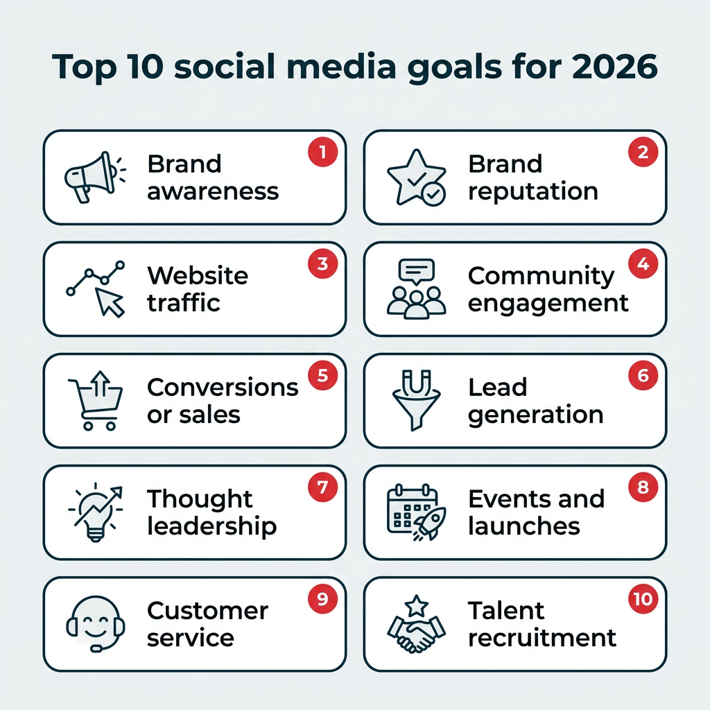 Top 10 social media goals for 2026
