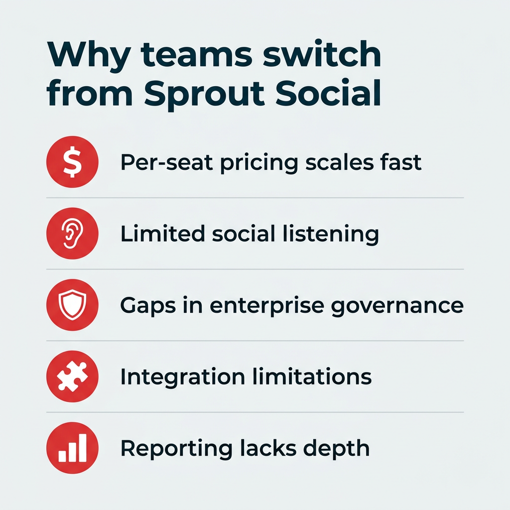 Why teams switch from Sprout Social Why teams switch from Sprout Social