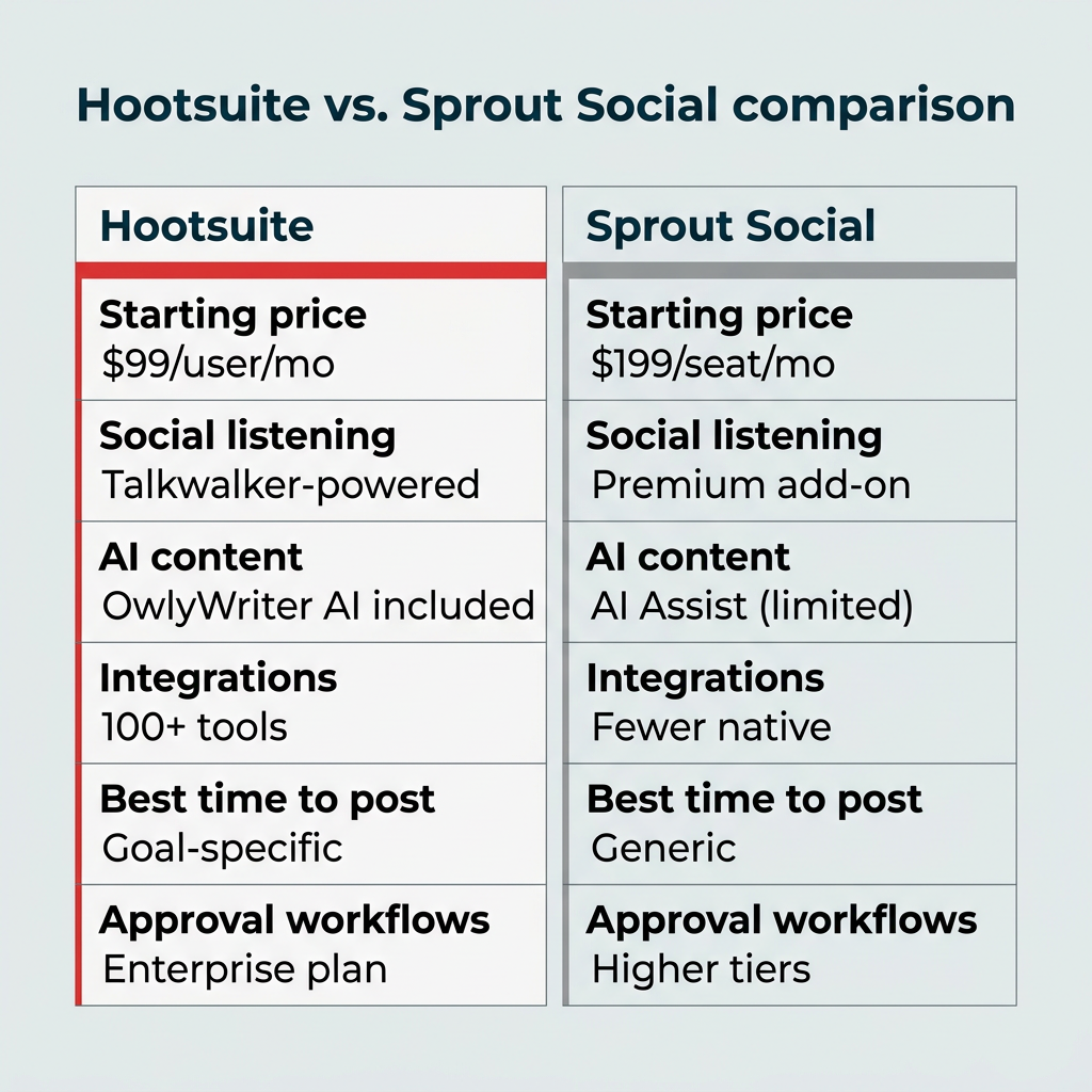 Hootsuite vs. Sprout Social comparison Hootsuite vs. Sprout Social comparison