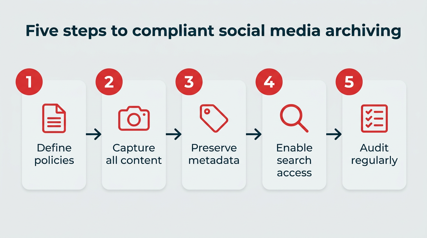 Five steps to compliant social media archiving