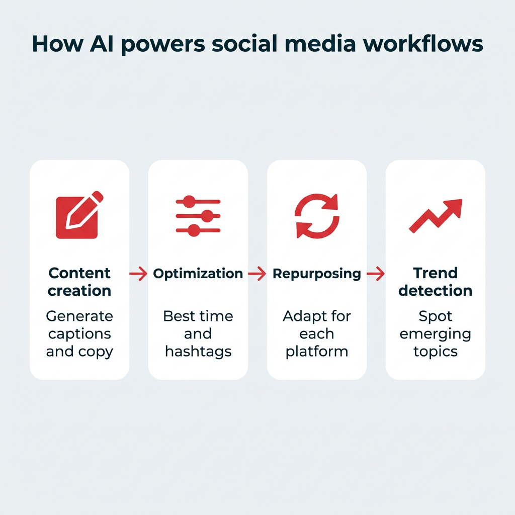 How AI powers social media workflows How AI powers social media workflows