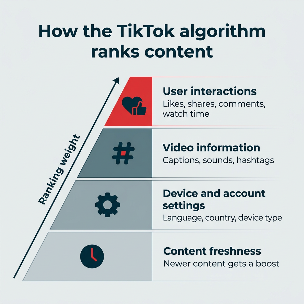 How the TikTok algorithm ranks content