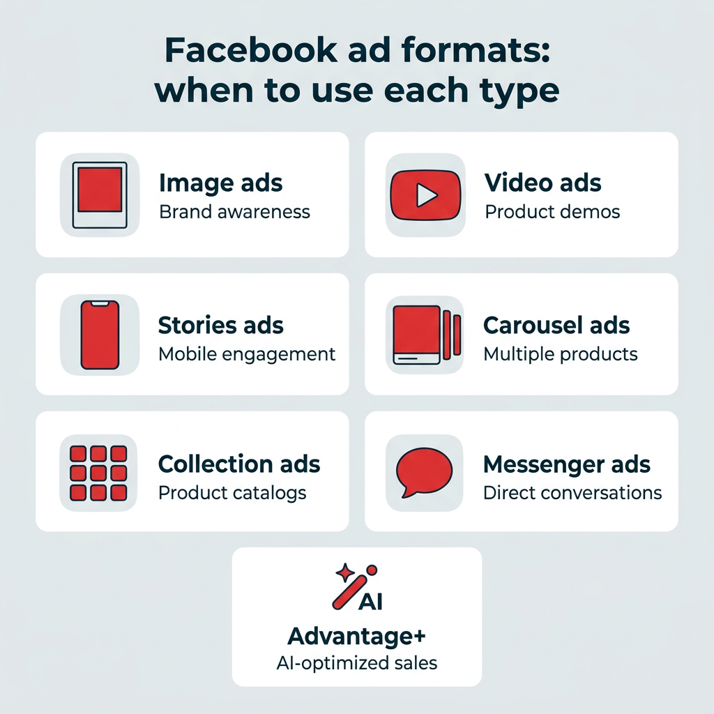 Facebook ad formats: when to use each type Facebook ad formats: when to use each type