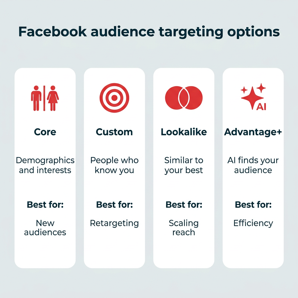 Facebook audience targeting options