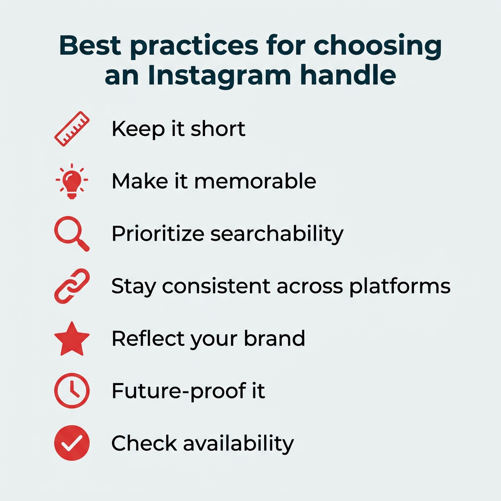 Best practices for choosing an Instagram handle