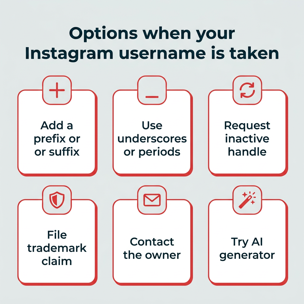 Options when your Instagram username is taken