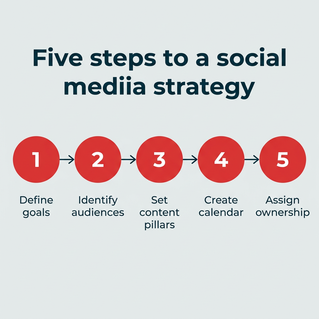 Five steps to a social media strategy Five steps to a social media strategy