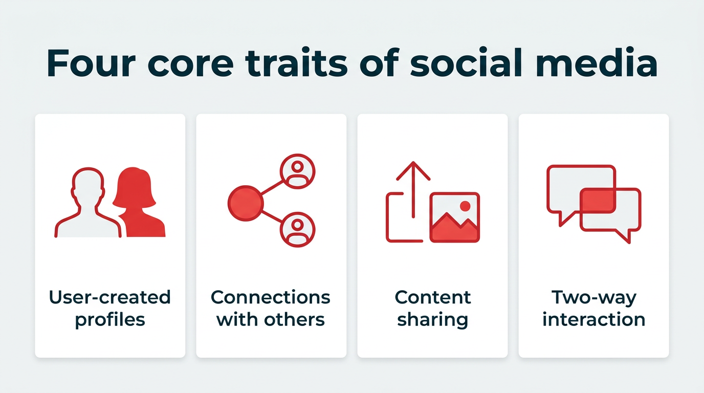 Four core traits of social media