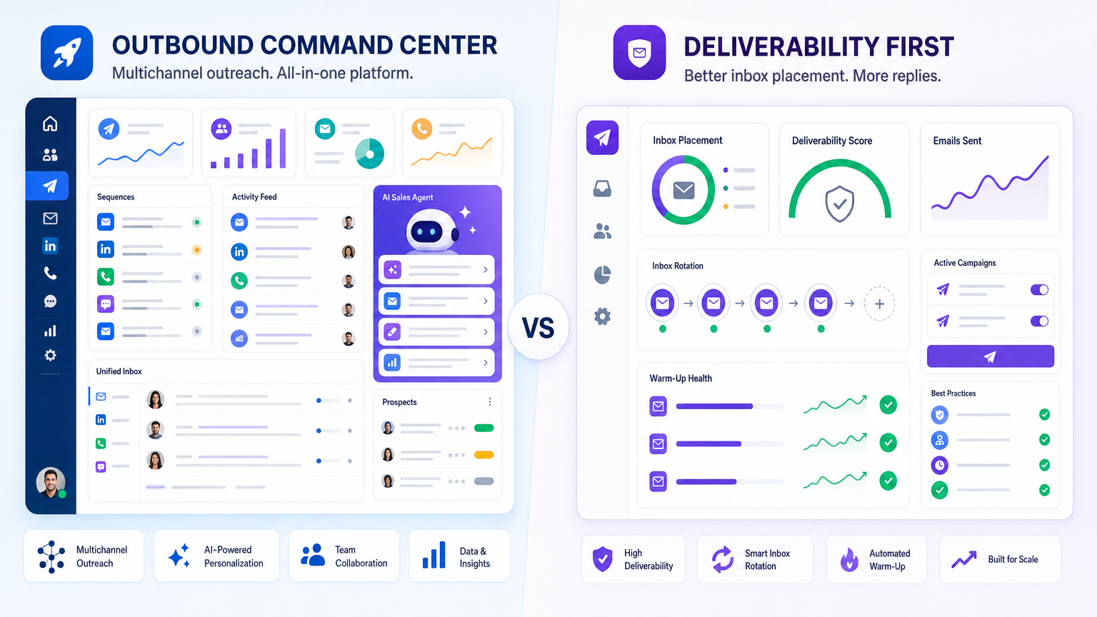 lemlist vs SmartReach multichannel outreach platform comparison 2026