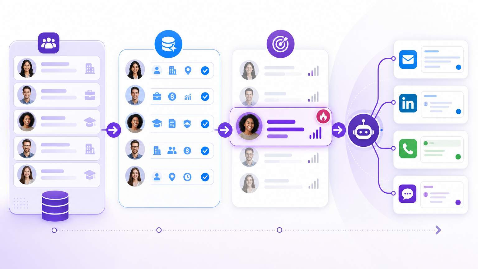 lemlist outbound workflow from lead database to multichannel sequence, compared with Mailshake