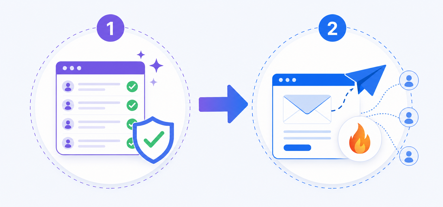 Using Bouncer to verify lists and lemlist to send outbound campaigns