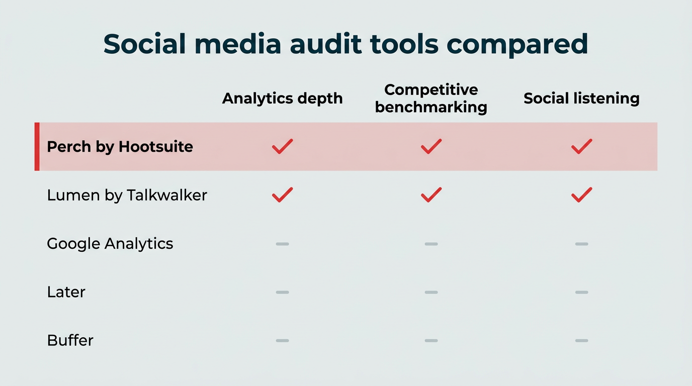 Social media audit tools compared
