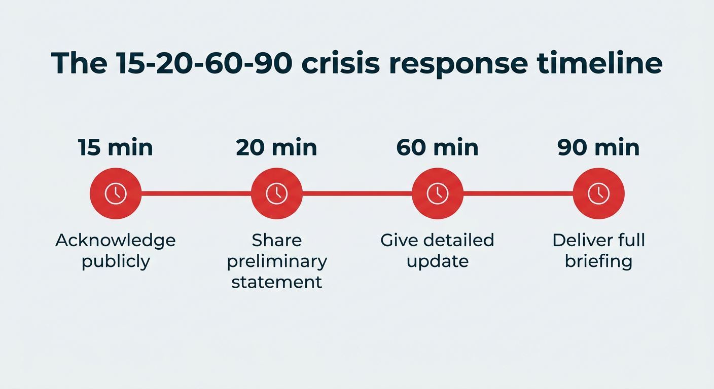 The 15-20-60-90 crisis response timeline