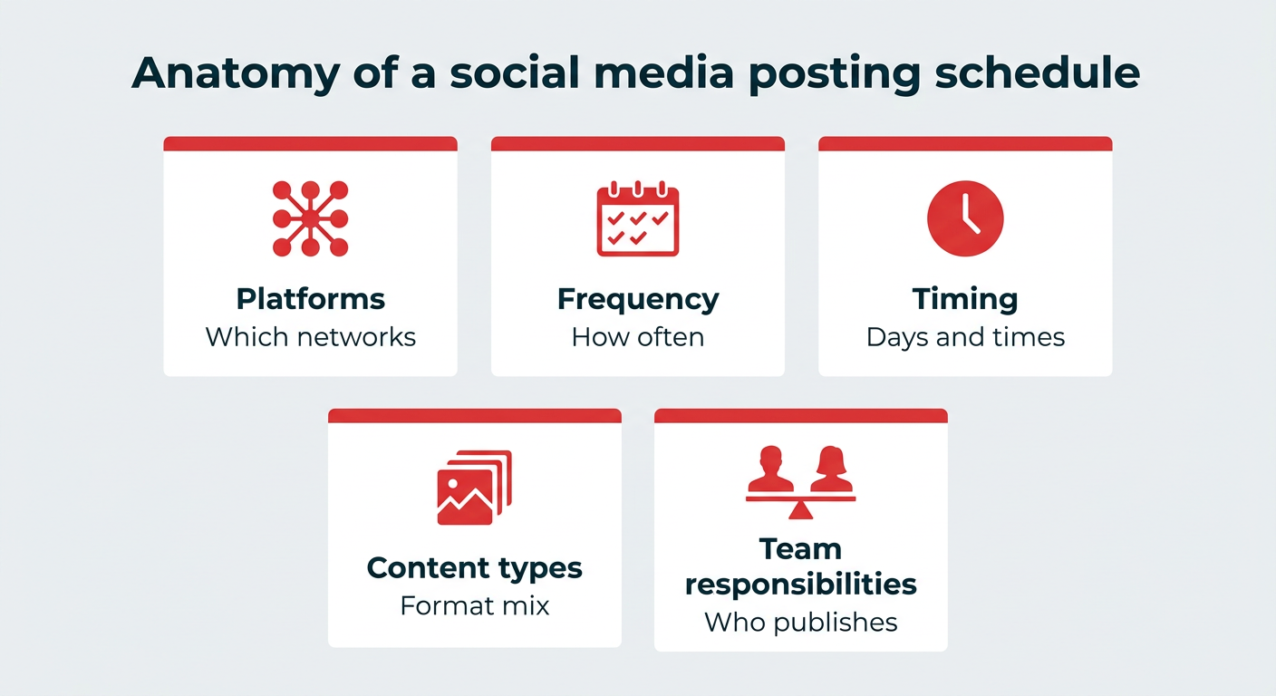 Anatomy of a social media posting schedule
