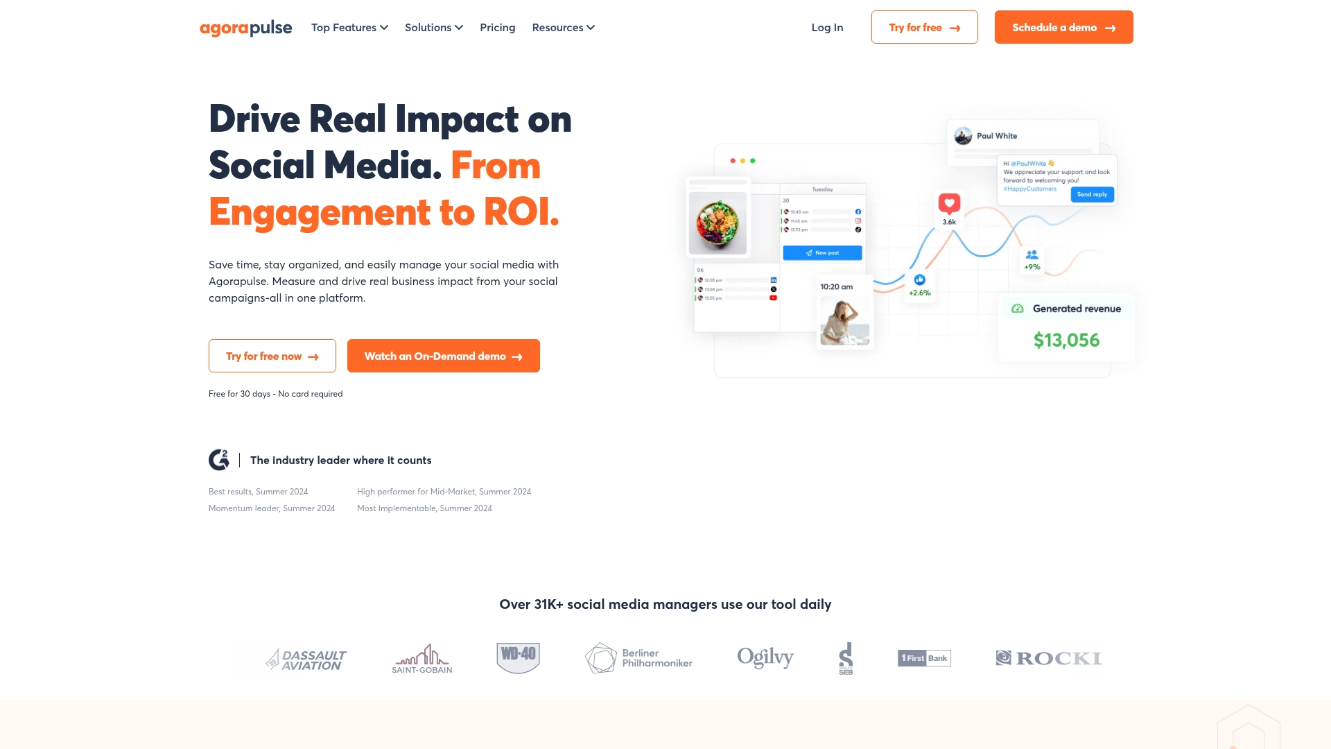 Agorapulse unified social inbox showing TikTok comments