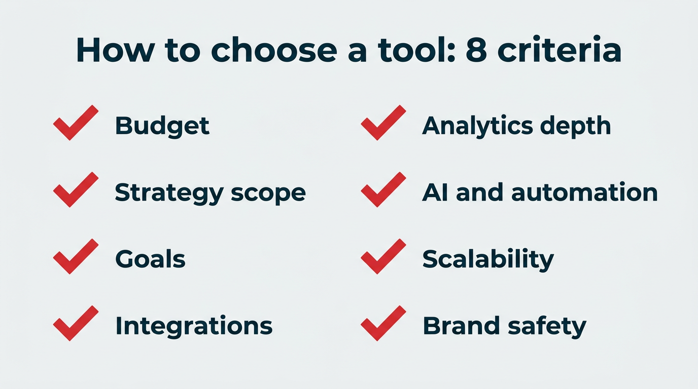 How to choose a tool: 8 criteria