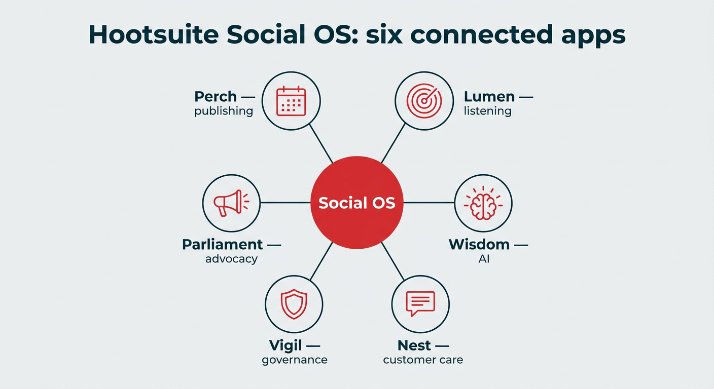 Hootsuite Social OS: six connected apps