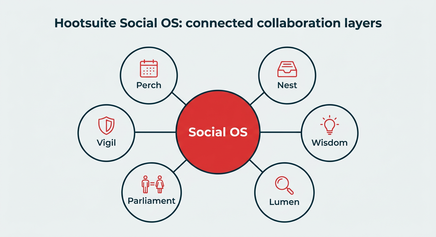 Hootsuite Social OS: connected collaboration layers