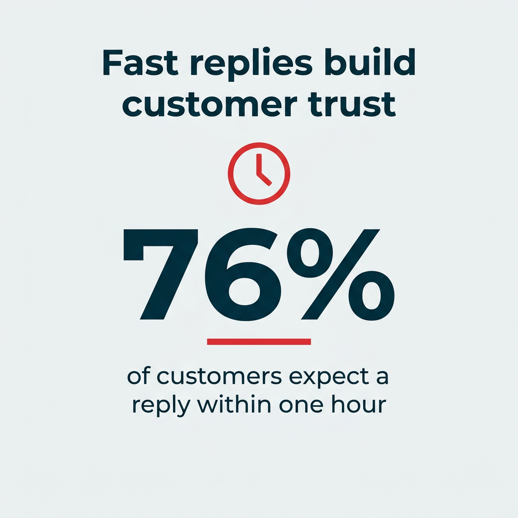Fast replies build customer trust