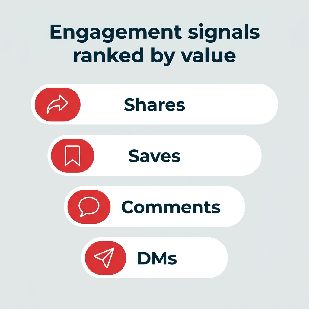 Engagement signals ranked by value