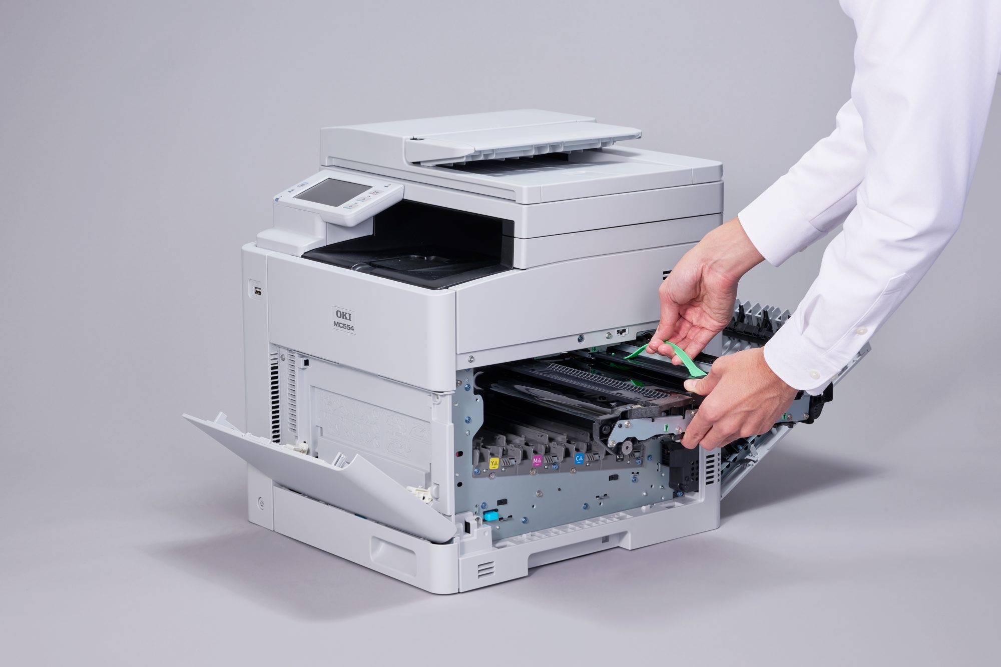 White toner label printing on an OKI production printer
