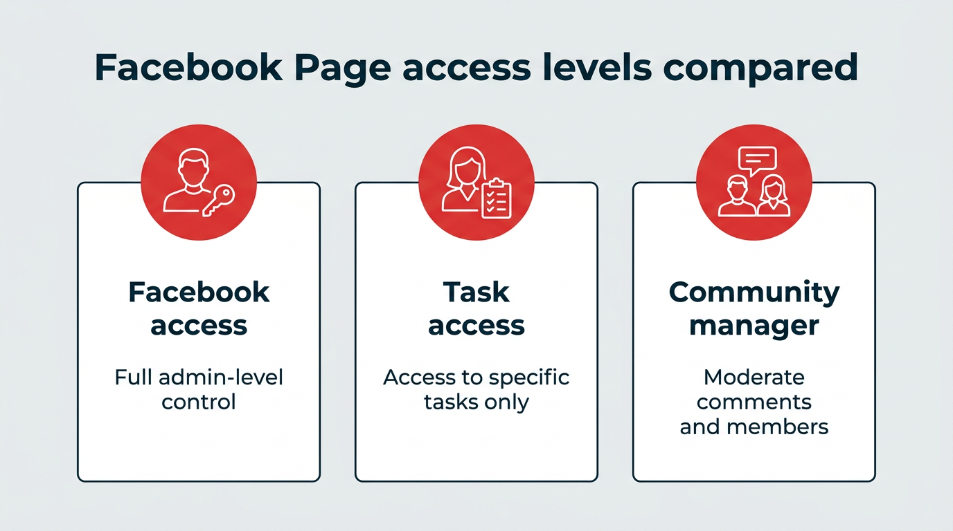 Facebook Page access levels compared