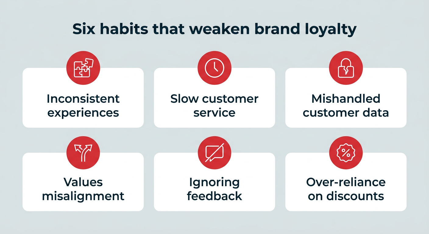 Six habits that weaken brand loyalty