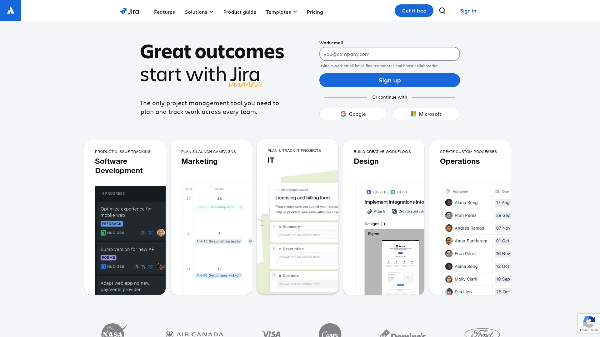 Screenshot of Jira interface