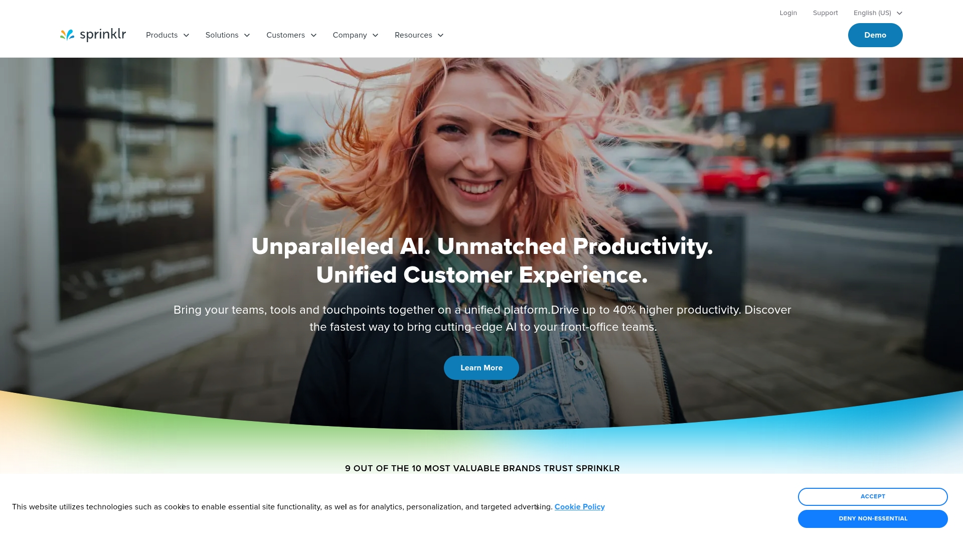 Sprinklr Unified-CXM dashboard